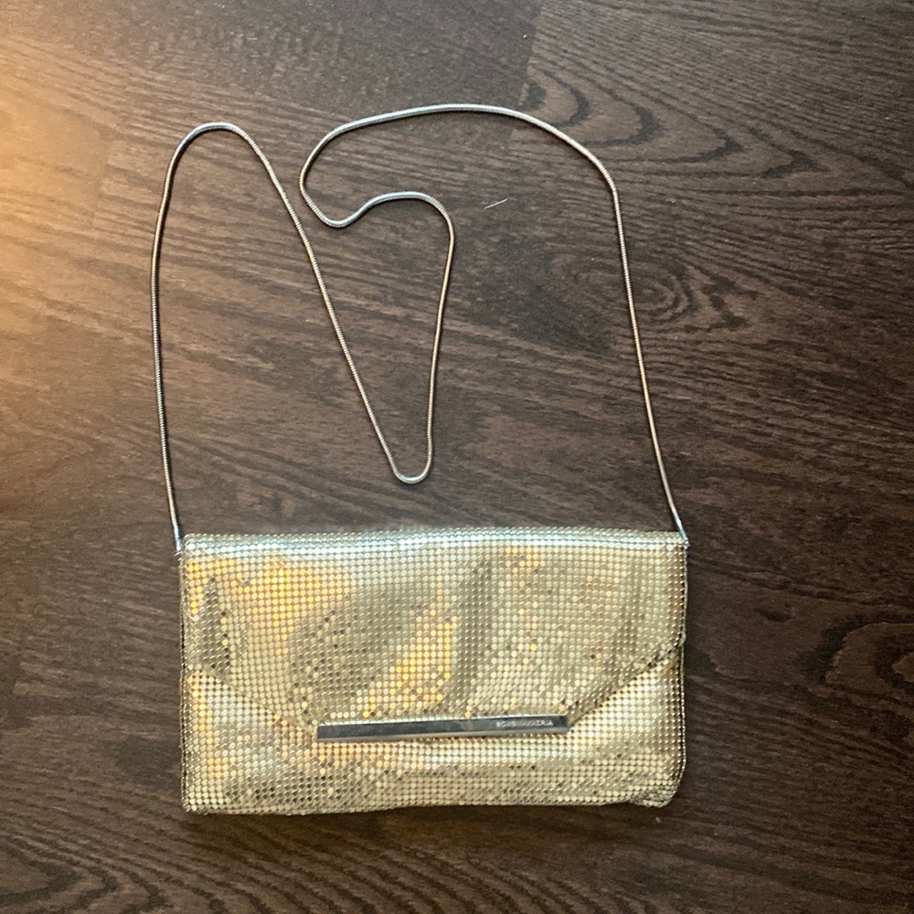 Gold shoulder bag/clutch